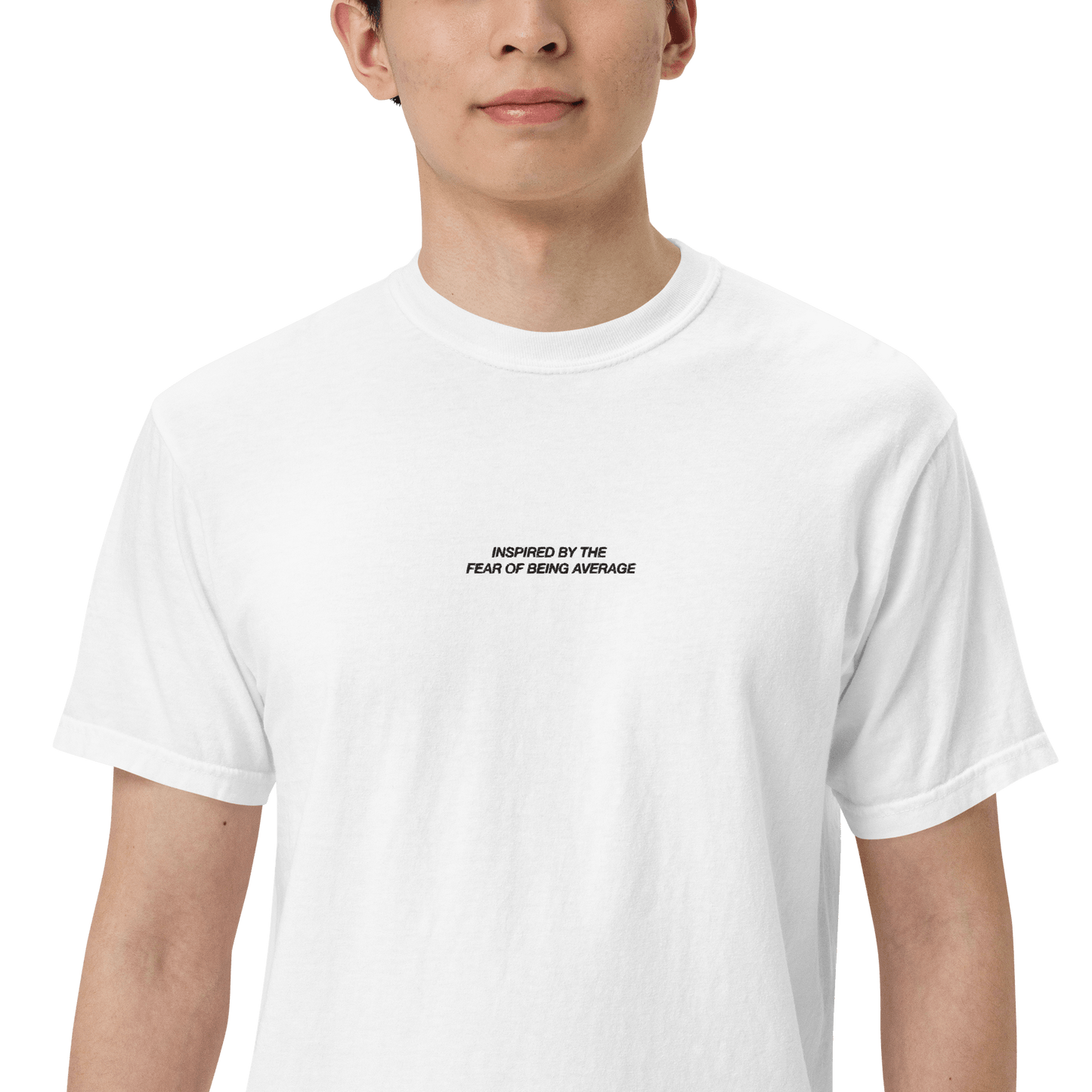 'Inspired By Fear Of Being Average' Embroidered Classic Tee