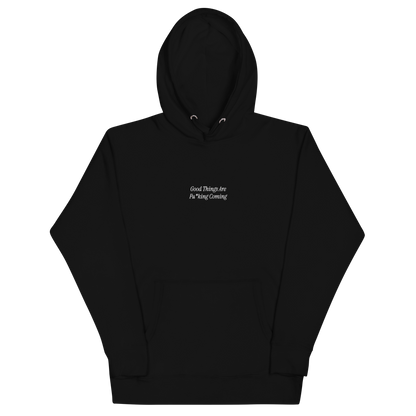 'Good Things are Coming' Embroidered Unisex Hoodie