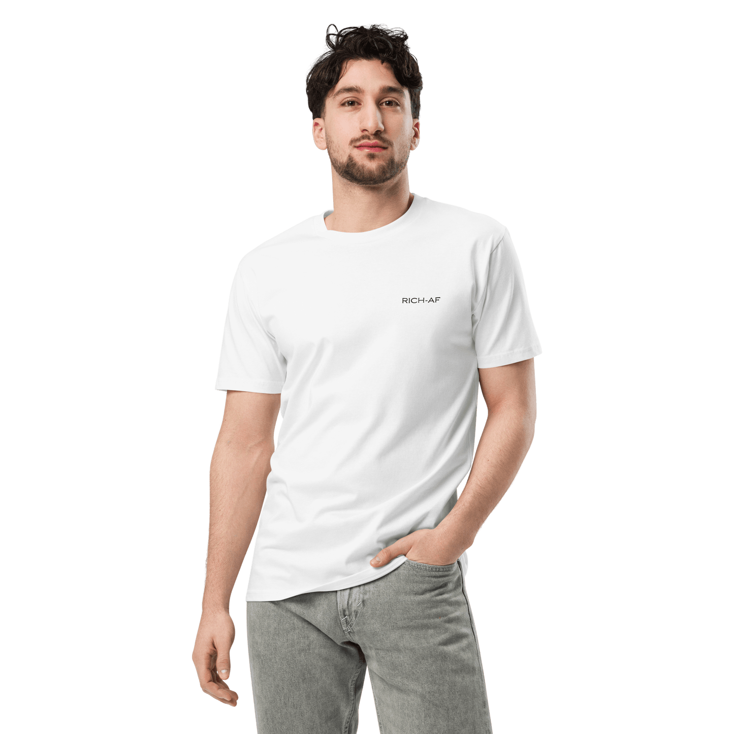 RICH-AF Embroidered Short Sleeve T-Shirt