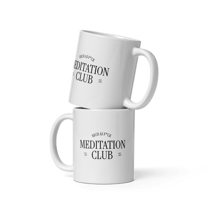 'RICH-AF Meditation Club' Ceramic Coffee Mug