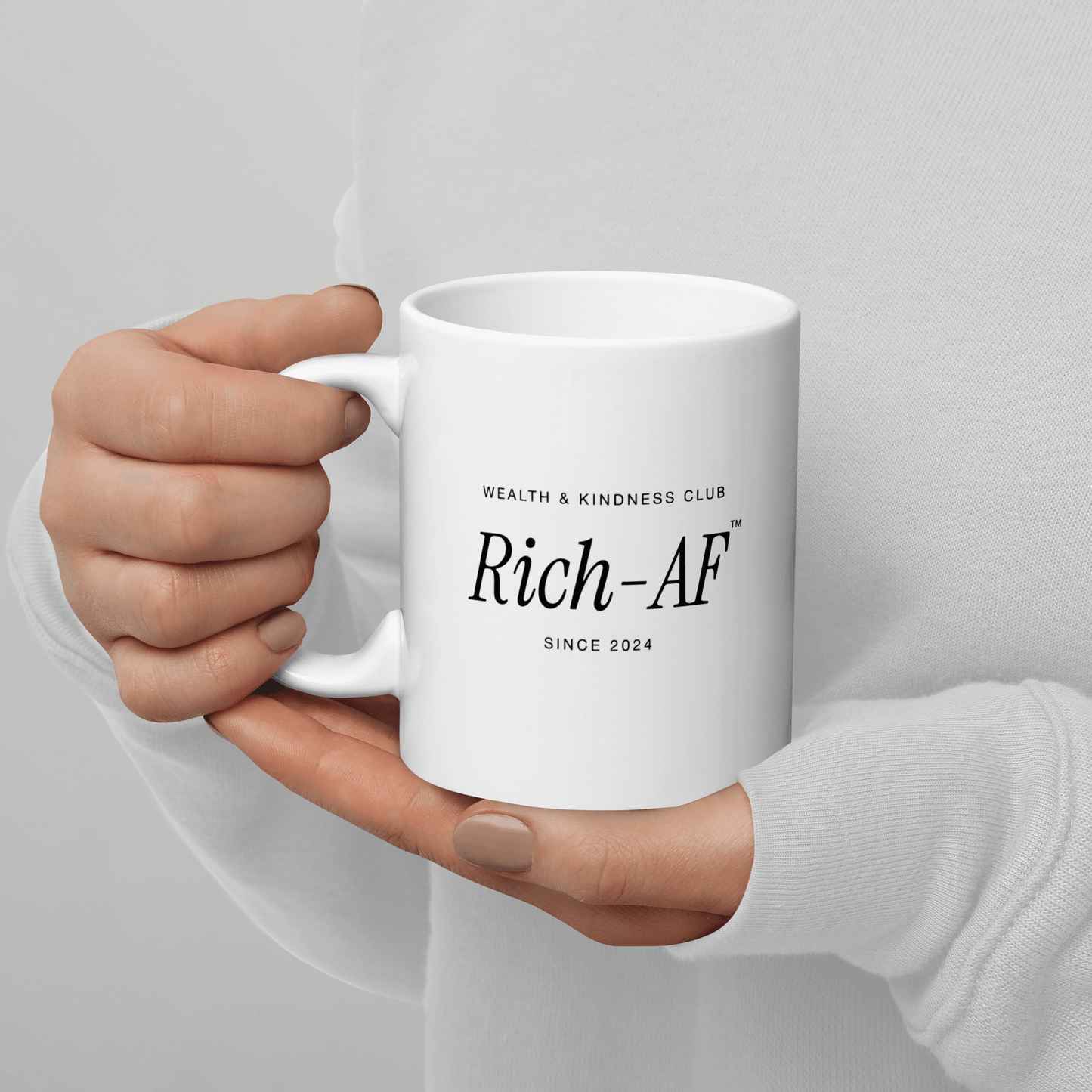 Wealth & Kindness Club RICH-AF Ceramic Mug