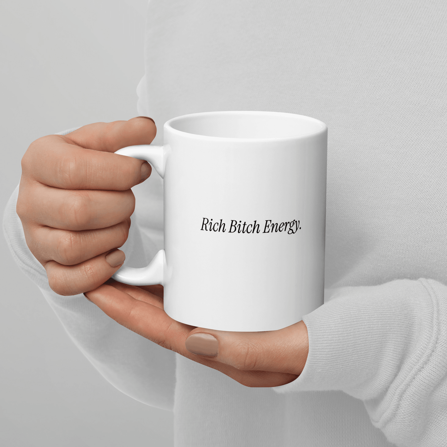 'Rich Bitch Energy' Ceramic Coffee Mug