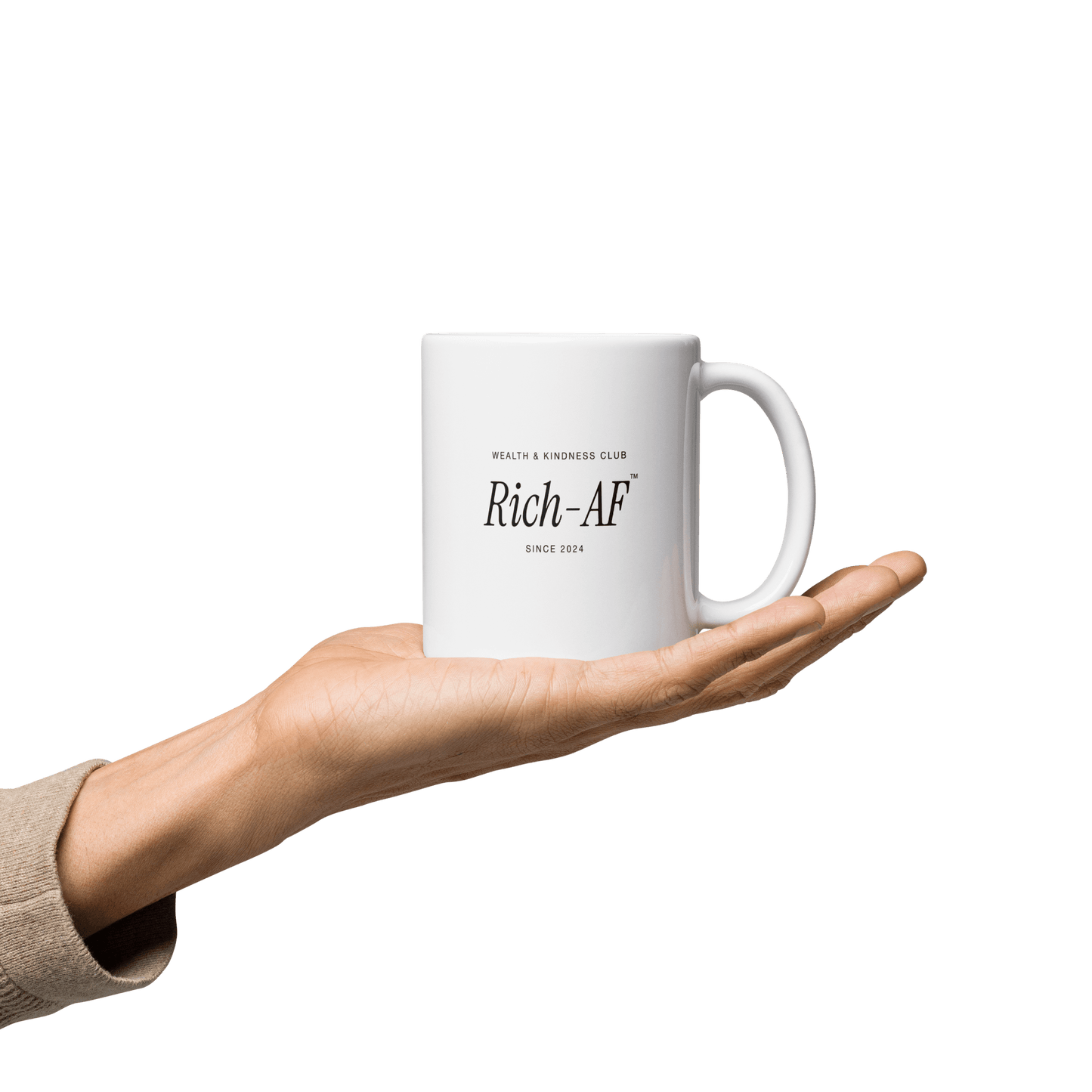 Wealth & Kindness Club RICH-AF Ceramic Mug