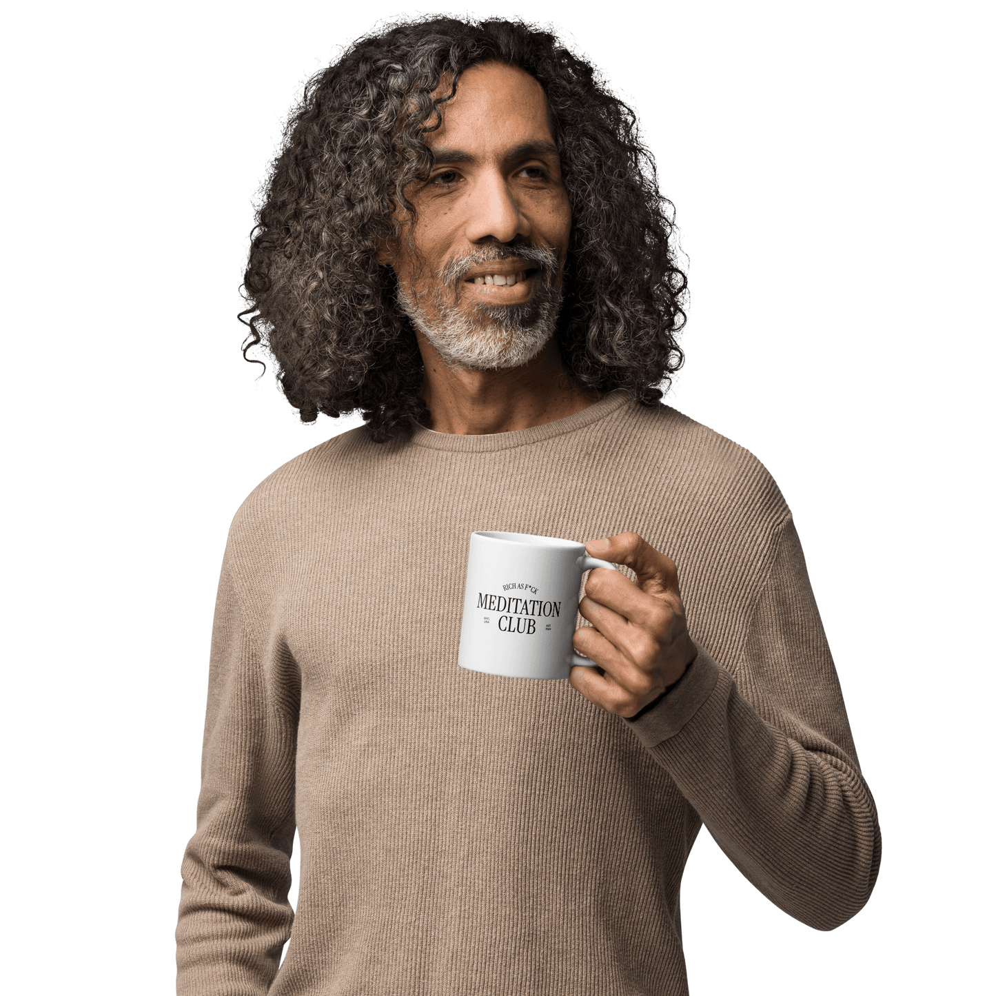 'RICH-AF Meditation Club' Ceramic Coffee Mug